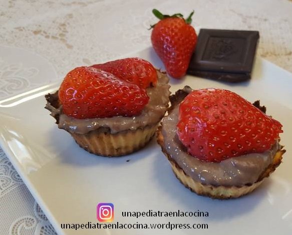 tarteleta chocolate y fresa